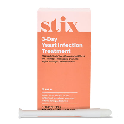 Stix 3-Day Yeast Infection Treatment for Women - Relieves External Itching & Irritation