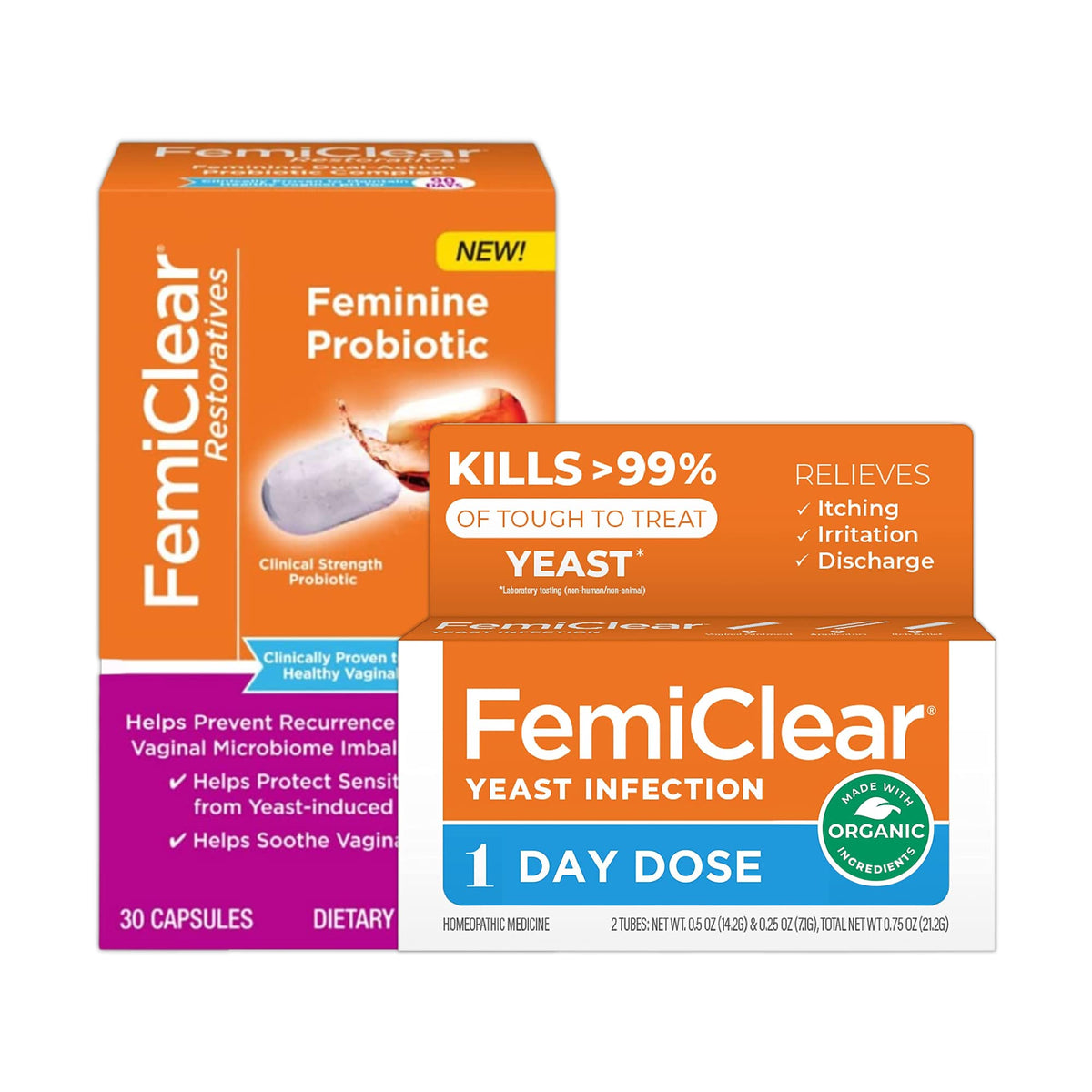 FemiClear 1-Day Dose Restoratives Complex Probiotic Bundle