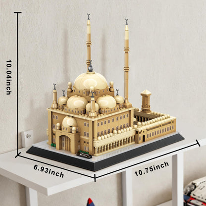 BeepZipp Mosque of Mohammed Ali Cairo Building Set – 620Pcs Architecture Model Kit, Egypt Landmark, Home Office Decor, Collectible Travel Souvenir for Architecture Enthusiasts
