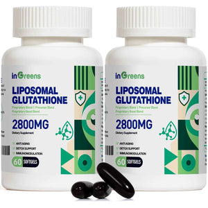 inGreens 2800 MG Liposomal Glutathione Supplement, Detoxifying & Immune, Aging Defense, Energy, Glutathione Unique Formulation Reduced inGreensBuy Supplements Australia