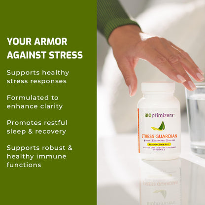 BIOptimizers Stress Guardian - Stress Relief Capsule - Rest Support Management - 90 Capsules