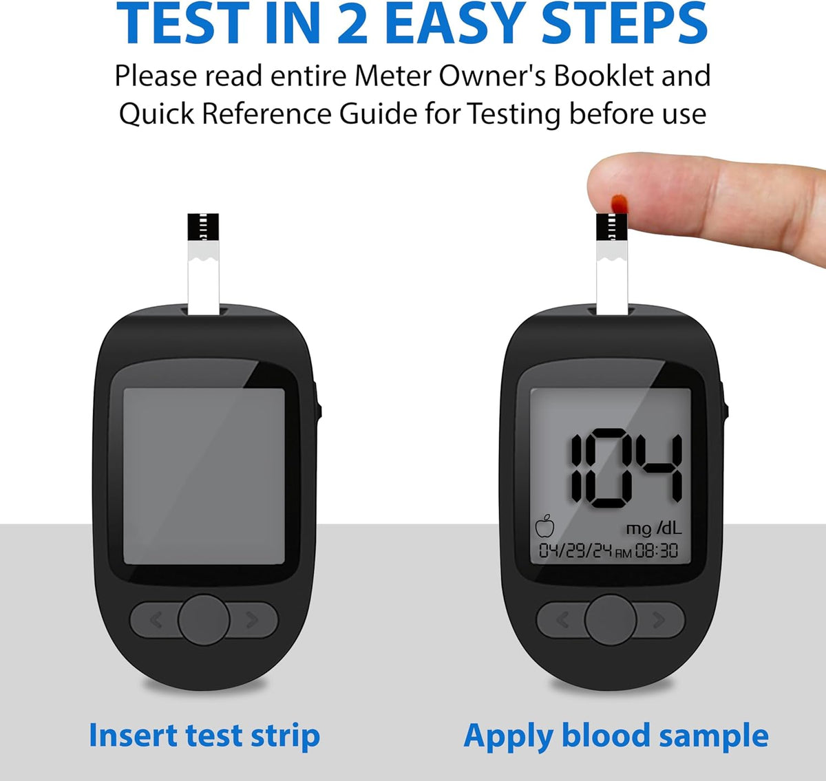 TRUENESS Blood Glucose Test Strips, 50 Count - Blood Glucose Test Strips Compatible with TRUENESS Family of Self Monitoring Blood Glucose Meters, Fast 5 Second Results