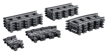 LEGO City Tracks - Train Track Expansion Set - Additional 20 Pieces Compatible with Our Sets - 8 Straight, 4 Curved, & 8 Flexible Tracks - 60205