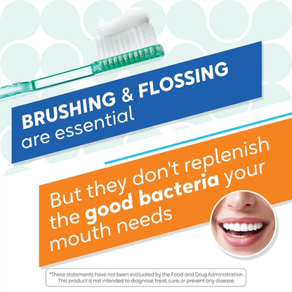 BioGaia Prodentis Fresh Breath Oral Probiotics for Bad Breath & Halitosis - + Zinc to Neutralize Odors - Promotes Healthy Gums & Teeth - 30 Dental Probiotic Lozenges - Dental Hygienist-Recommended