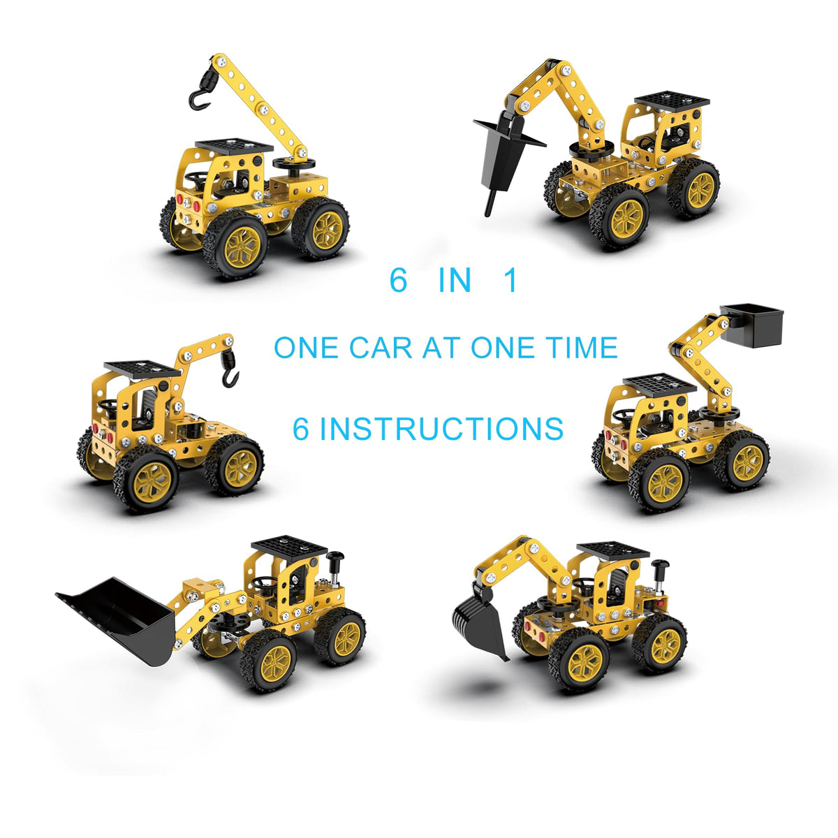 Jixin Xyzhi Construction Kits Stem Metal 3D Puzzle Machine Vehicle Model Car Construction Set Toy Parent-Child Interaction Play Sets Gifts for Children Age 4-16 Years