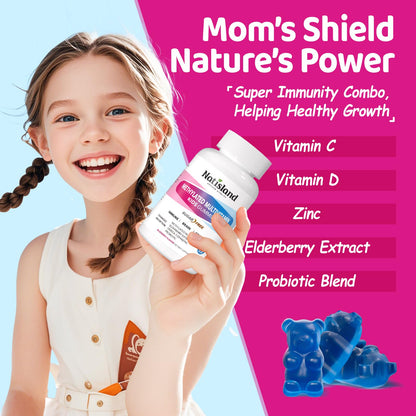 Kids Methylated Multivitamin - MTHFR Multivitamin for Kids & Teens 4+, L Methylfolate & B12, 13 Vitamins, Vegan Omega-3, Zinc, Probiotics & Elderberry, Immune Support, Brain Health, Sugar-Free