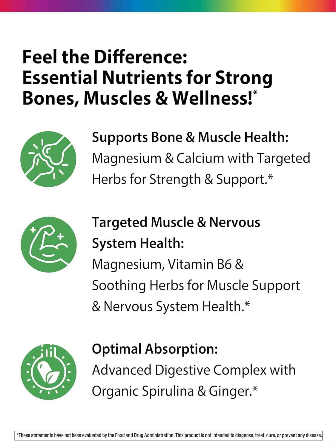 Rainbow Light Magnesium Calcium + Supplement - 180 Tablets - Real Food Nutrients & Digestive Complex - Supports Healthy Magnesium Levels, Bones & Muscles