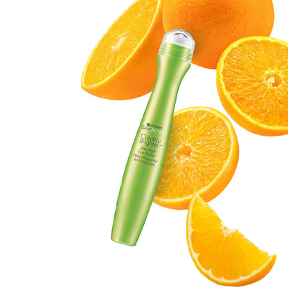 Garnier SkinActive Clearly Brighter Anti-Puff Eye Roller - 15mL (0.5 fl oz) - Cooling Caffeine & Vitamin C Eye Serum