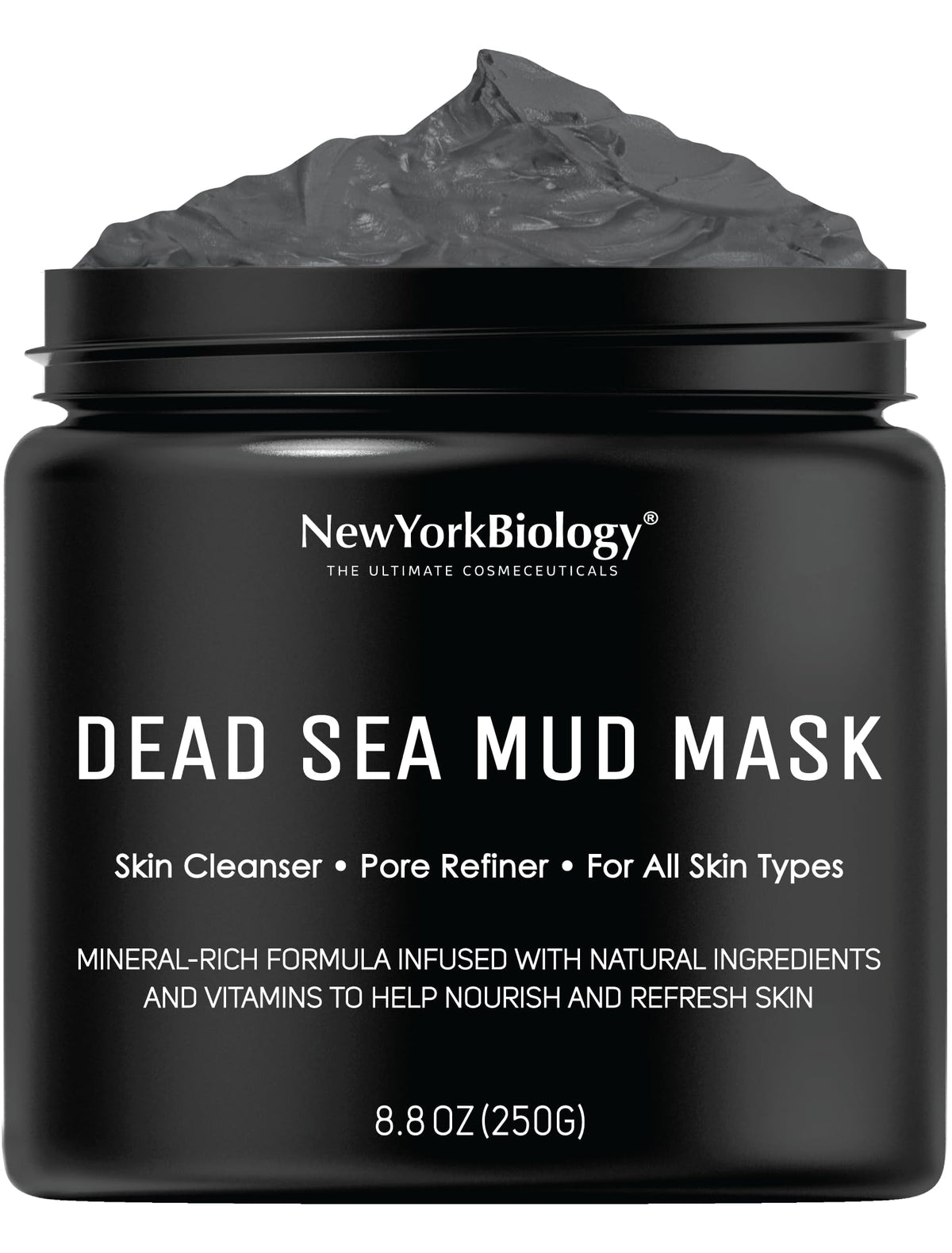 New York Biology Dead Sea Mud Mask for Face and Body - Spa Quality Pore Refiner for Oily Skin - Natural Skincare for Women & Men
