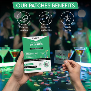Recovery Patches 24 Pack, 100% Natural Ingredients Party Recovery Patch with Skin-Friendly & Waterproof Design, Strong Adhesive Party Patch for Secure Fit, Enhanced Morning Formula UniqonBuy Supplements Australia
