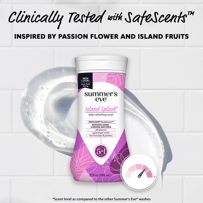 Summer's Eve Island Splash Refreshing Daily All Over Feminine Body Wash, Removes Odor