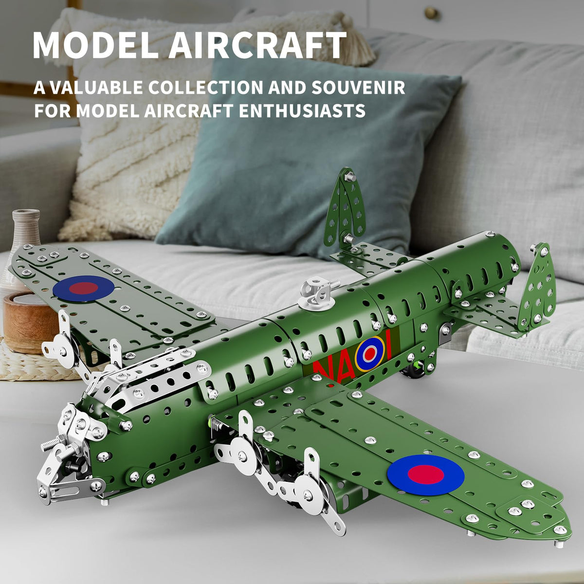 Lucky Doug STEM Building Projects Model Airplane Set - 389 Pieces STEM Project Building Toys for Kids Ages 8-12, Assembly Science Kit Educational Army Toys Gift for Kids Boys 8 9 10 11 12-16 Years Old