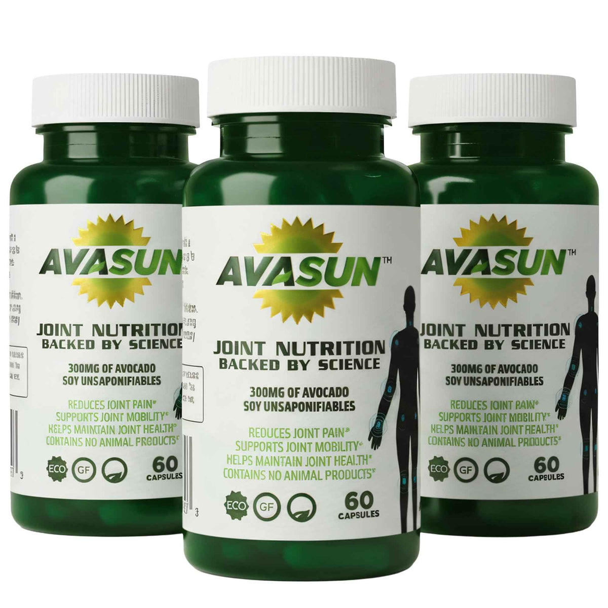 ASU Joint Support Supplement - 300mg Avocado Soy Unsaponifiables for Joint Comfort, Mobility & Cartilage Health, Clinically Studied, Plant-Based, Non-GMO, Gluten-Free, 60 Capsules (6 Month Supply)