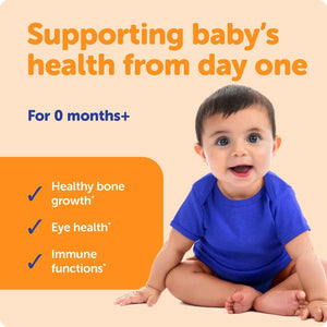 Ddrops Baby Organic Liquid Vitamins A&D Drops for Infants, 60 Drops. Supports Babies’ Eye Health, Bone Development and Immune Function. Certified Organic, Non-GMOs, Allergy-Friendly