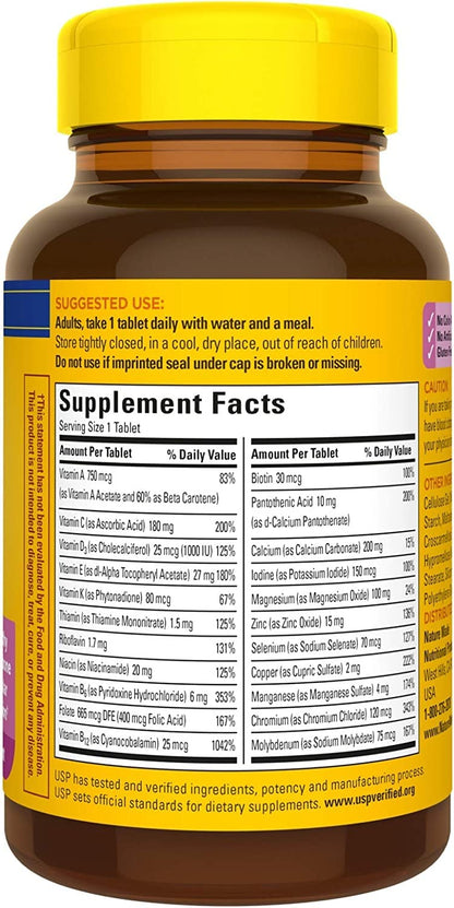 Nature Made Multi for Her 50+ Vitamin/Mineral Tablets 90 ea (Pack of 4)