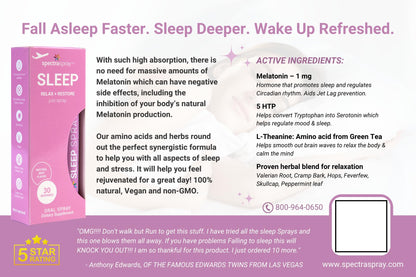 Spectraspray Sleep Support Spray (90 Day Supply) - Oral Spray Supplement
