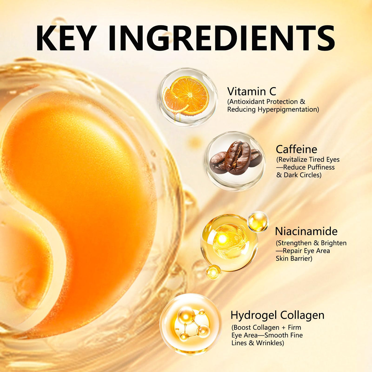 Aeryea Vitamin C & Caffeine Under Eye Patches - Hydra-Gel (2 Pack)