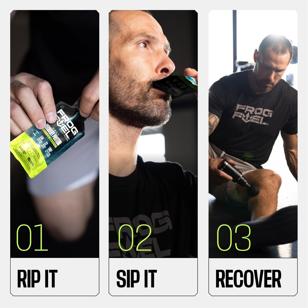 Frog Fuel Power Energized Complete Protein Shot, 15g, Nano Hydrolyzed & Grass Fed, 80mg Caffeine, Gluten Free, Fat & Sugar Free, 22 Amino Acids