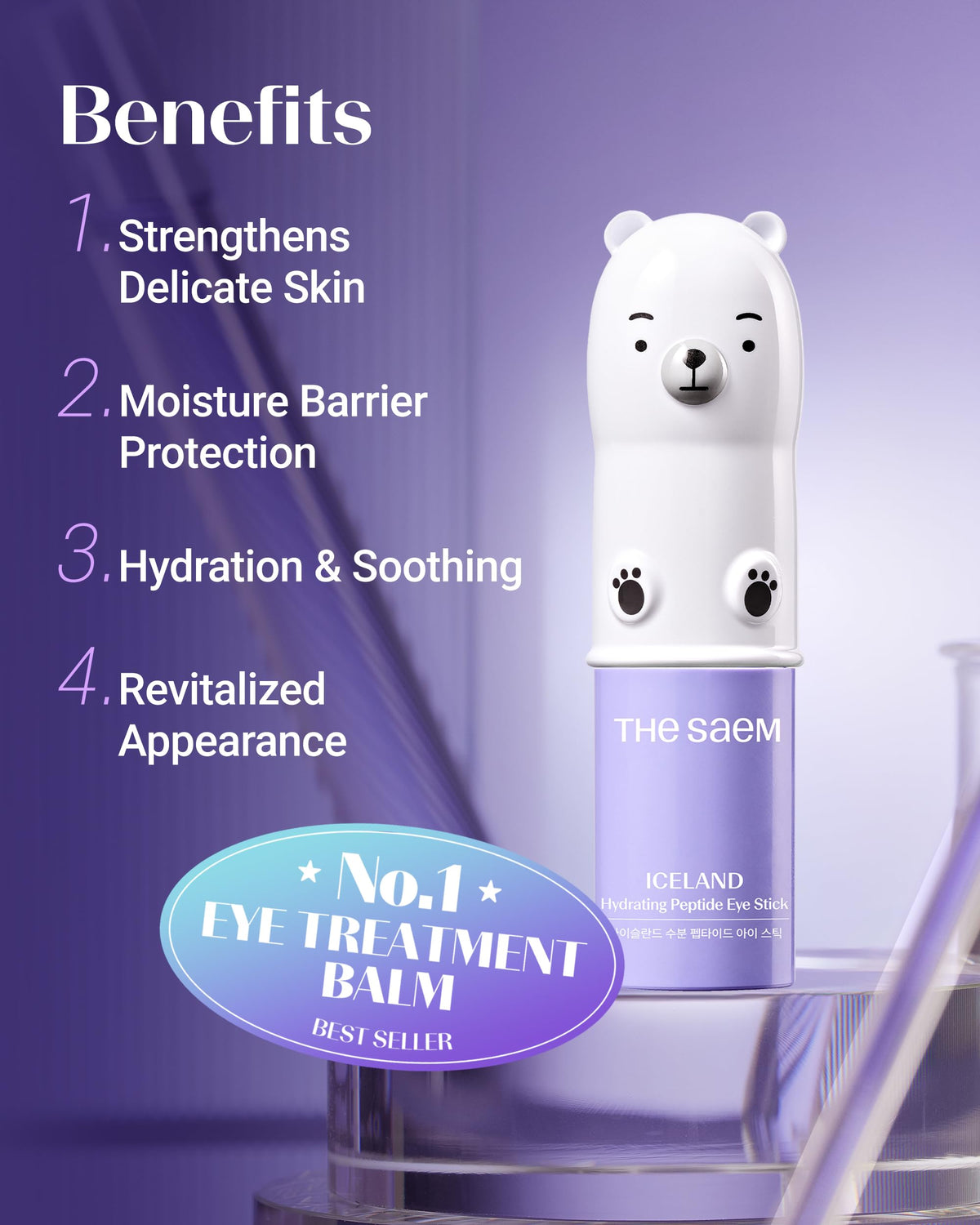theSAEM Iceland Hydrating Peptide Eye Stick - Double Cooling Pack (2 x 0.38 oz)