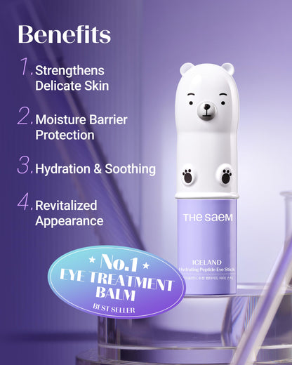 theSAEM Iceland Hydrating Peptide Eye Stick - Double Cooling Pack (2 x 0.38 oz)