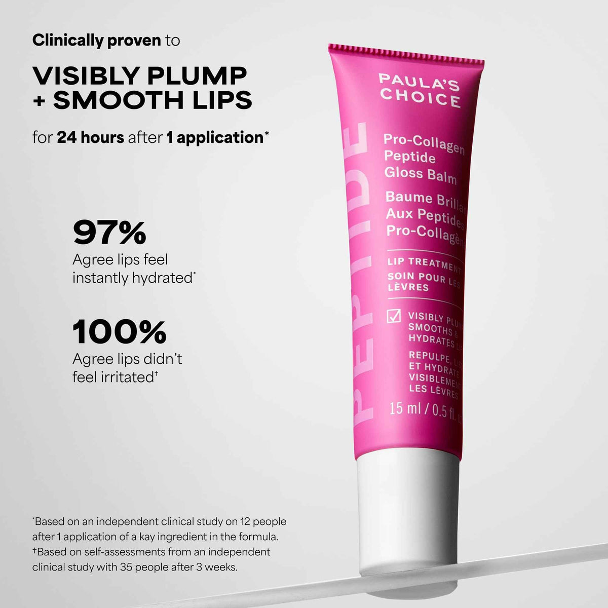Paula’s Choice Pro-Collagen Peptide Gloss Lip Balm, Hydrates & Smooths Lips, Sheer & Glossy Finish for Fuller Lips