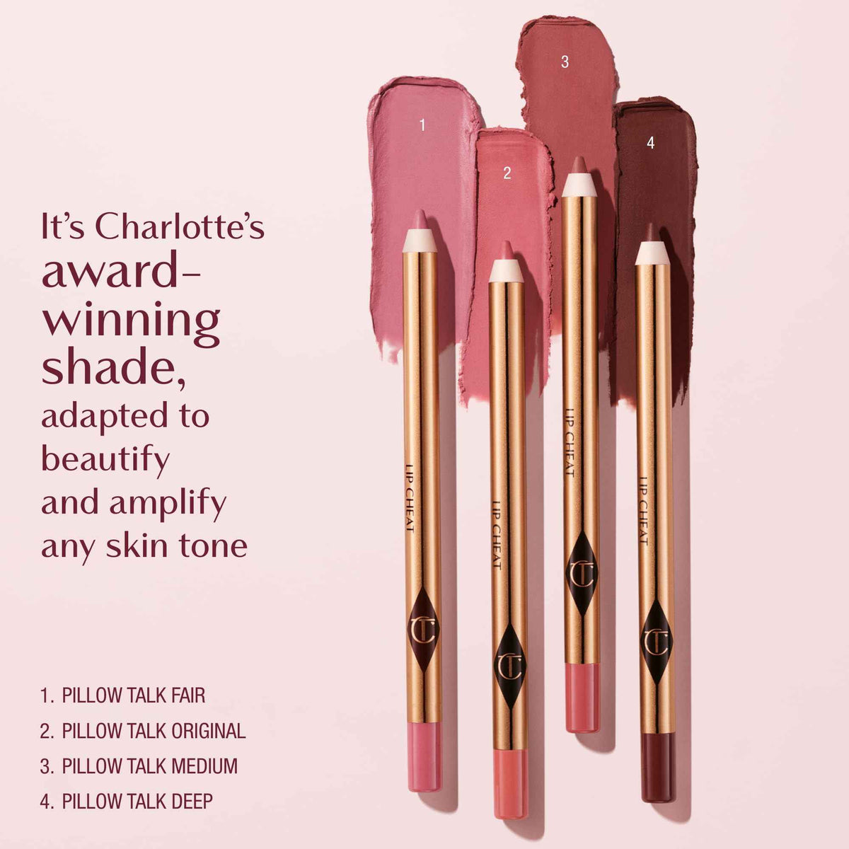 Charlotte Tilbury Lip Cheat Lip Liner Pencil - Creamy Fuller-Looking Lip Pencil with Jojoba Oil & Hyaluronic Acid - Waterproof, Smudge-Proof