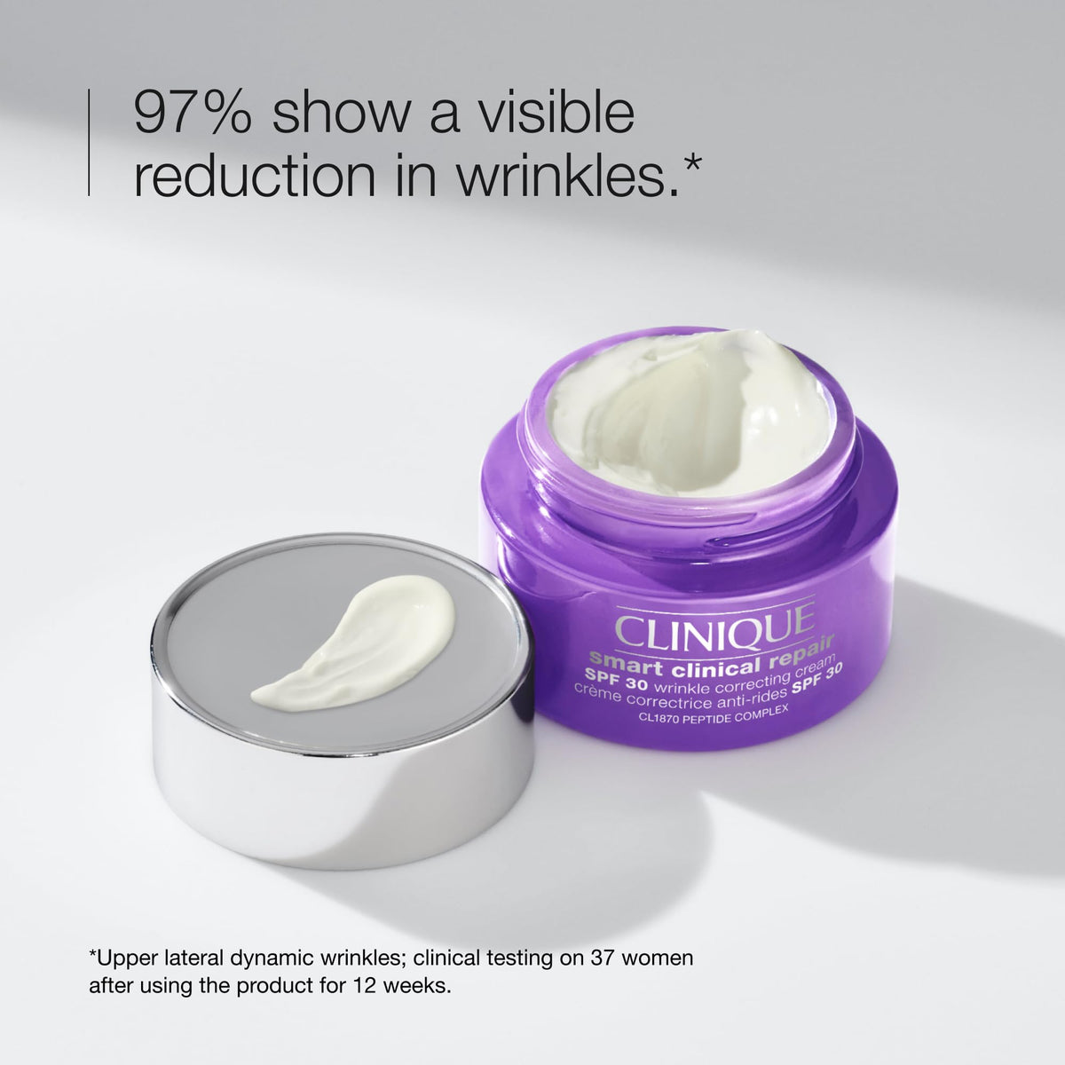 Clinique Smart Clinical Repair Broad Spectrum SPF 30 Wrinkle Correcting Cream (75ml / 2.5 Fl Oz) – Triple-Action Protecting & Repairing Moisturizer