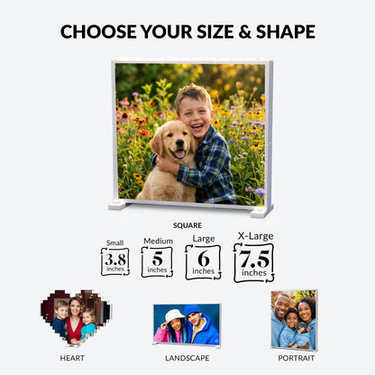 ArtPix 3D Custom Building Brick Photo Block, Personalized Gifts for Men, Dad, Him, Husband, Mom, Wife, Women, Her - Custom Picture Block for Birthday, Anniversary, Couples