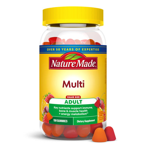 Nature Made Multivitamin Gummies, Mens & Womens Gummy Vitamins & Minerals, Adult Multivitamin Gummy, Daily Nutritional Support, 150 Vitamin Gummies, 75 Day Supply