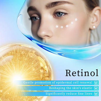 Retinol Anti-Aging Eye Cream for Dark Circles & Puffiness - Firming Eye Treatment with Hyaluronic Acid, Peptides & Caffeine (1 fl. oz.)