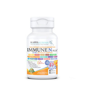 (90 Capsules), NAC 600mg, Quercetin 1,000mg, Vitamin C 500mg, Zinc 50mg, Vitamin D3 5,000iu, Selenium, Copper, Acerola, Ginger, Rutin, Citrus Bioflavonoids, Rose Hips, Echinacea, Immune N Plus 15 in 1 KAPPA NUTRITIONBuy Supplements Australia