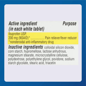 MAJOR Dye-Free Ibuprofen Tablets 200 mg - Helps Temporarily Reduce Fevers - Offers Pain Relief - 100 Tablets (1-Pack) MAJORBuy Supplements Australia