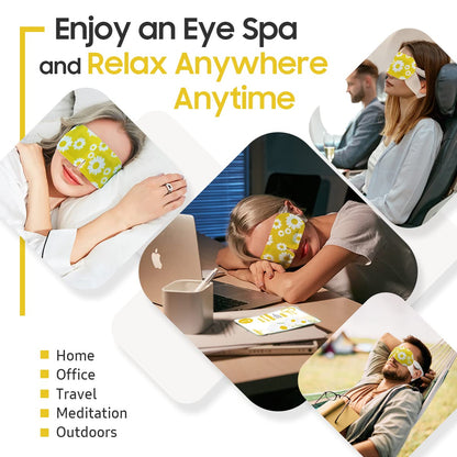 BeHoomi Self Heating Steam Eye Mask – Chamomile Scented Warm Compress Heated Eye Mask for Sleep, Spa & Relaxation (20 Pack)