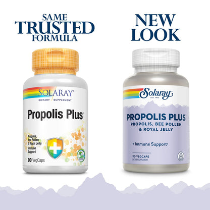 SOLARAY Propolis Plus – Immune Support Supplement, 90 VegCaps