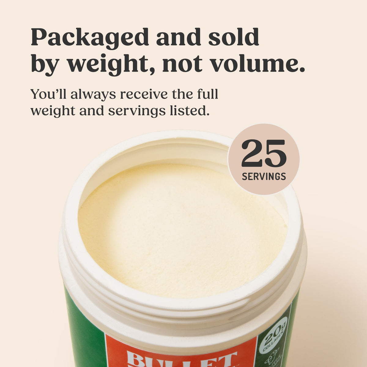Bulletproof Unflavored Collagen Peptides Protein Powder, 17.6 oz