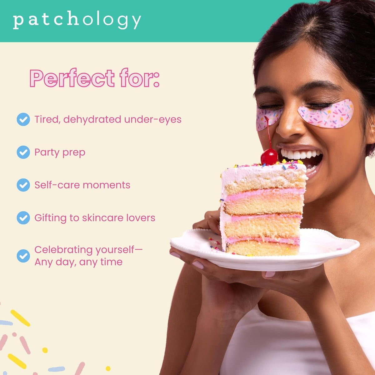 Patchology Eye Want Cake – Hydrating & Smoothing Eye Patches (5-Pack)