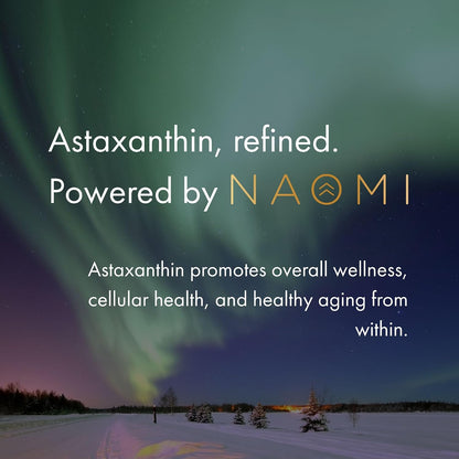 NAOMI Extra Strength Astaxanthin 12mg - Patented Zanthin for Antioxidant, Skin, Eye & Brain Support - Supercritical CO2 Extracted, High Absorption Softgel, Non-GMO, Gluten-Free, 30-Day Supply