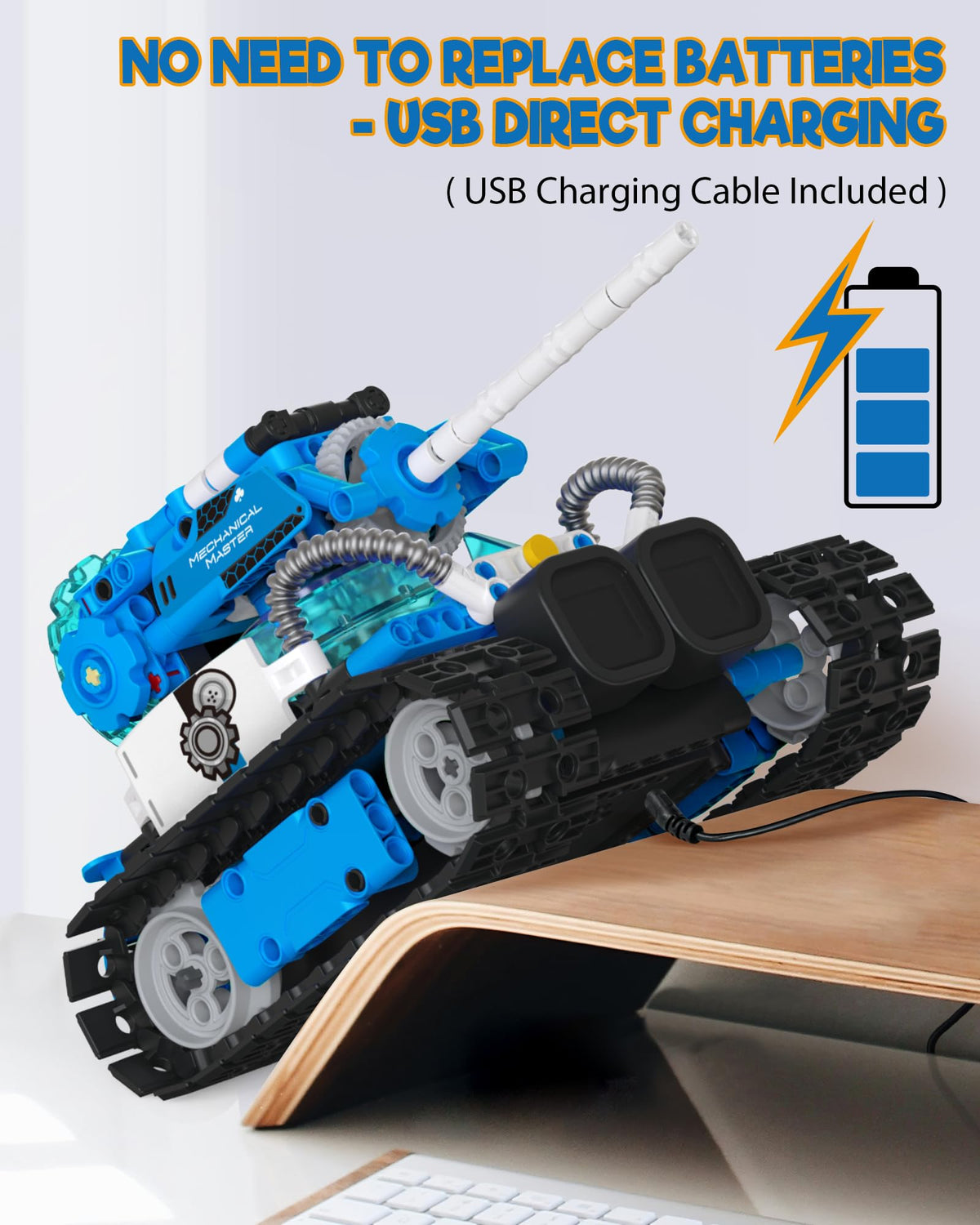 Opmind 5-in-1 STEM RC Robot Building kit, 494Pcs App Coding, Boys Age 8-13