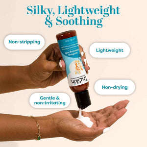 TruSkin Soothing Cleansing Milk with Rice & Oat Milk, 5 fl oz - With Hyaluronic Acid to gently remove makeup, cleanse and hydrate sensitive skin without stripping moisture