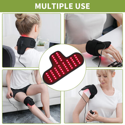 Rechargeable Red Light Therapy Neck Shoulder, Infrared Light Therapy for Body Pain Relief, Portable Red Light