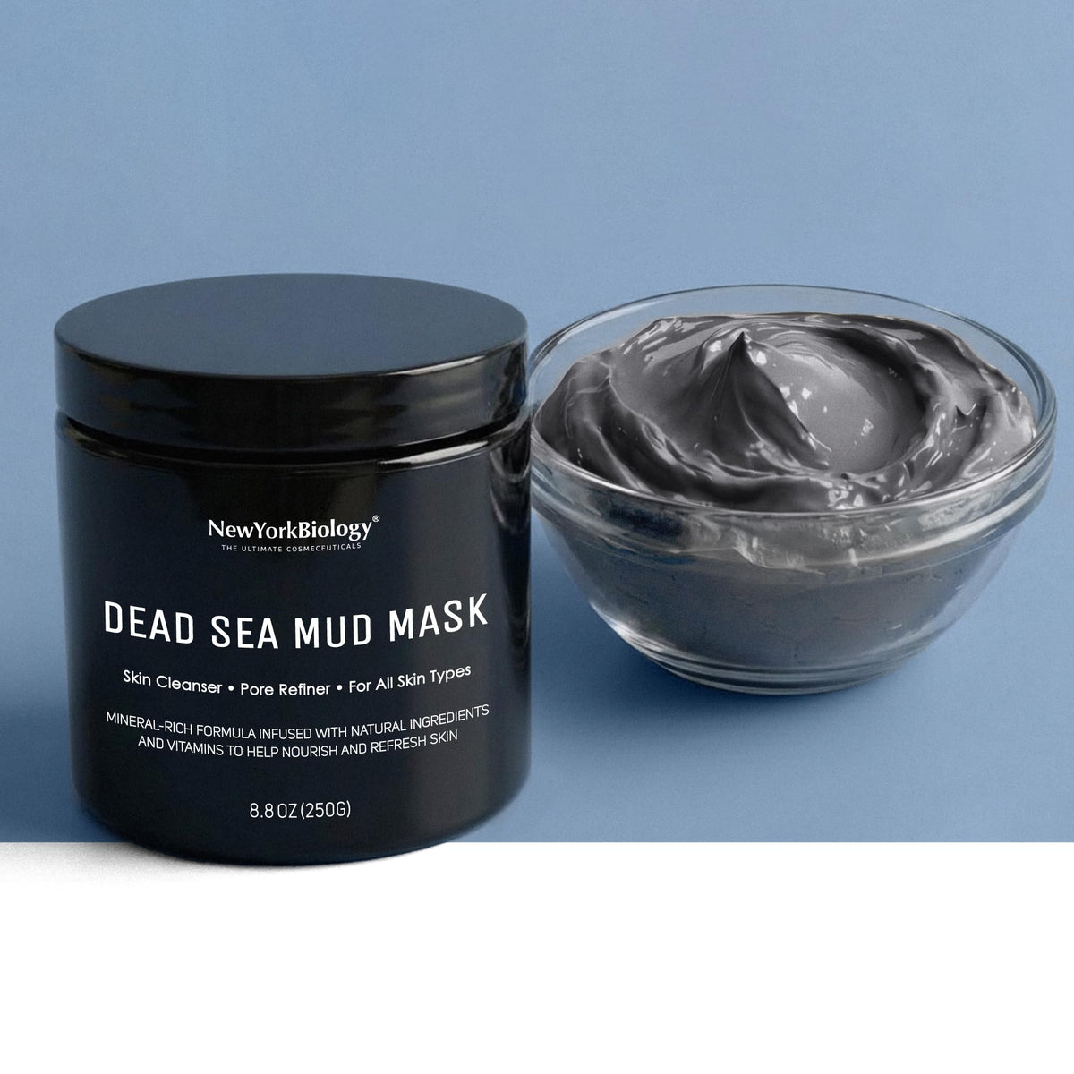 New York Biology Dead Sea Mud Mask for Face and Body - Spa Quality Pore Refiner for Oily Skin - Natural Skincare for Women & Men