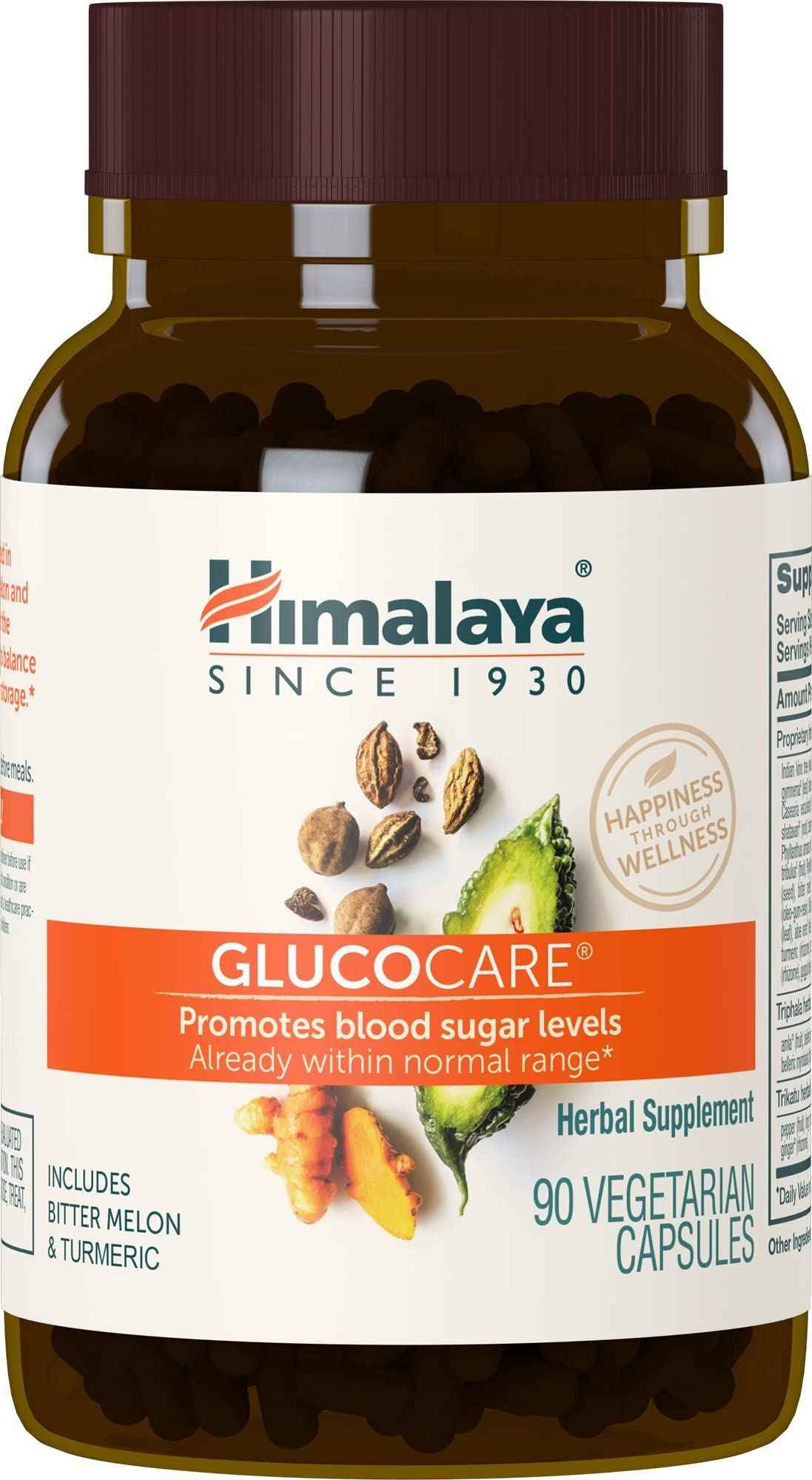 Himalaya GlucoCare - Herbal Glucose Metabolism & Pancreatic Support with Bitter Melon, Gymnema, Triphala & Turmeric - Natural Blood Sugar Support