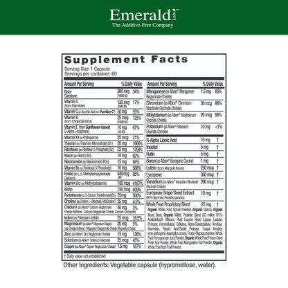 EMERALD LABS Men's 1-Daily Multi, 60 Capsules