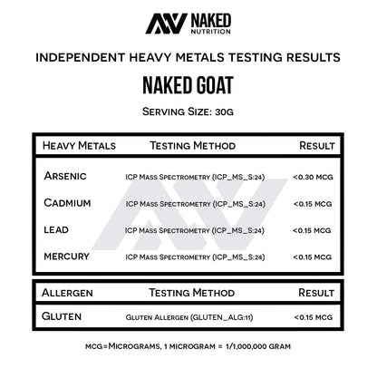 NAKED nutrition Naked Goat - Pasture Fed Goat Whey Protein Powder from Small-Herd