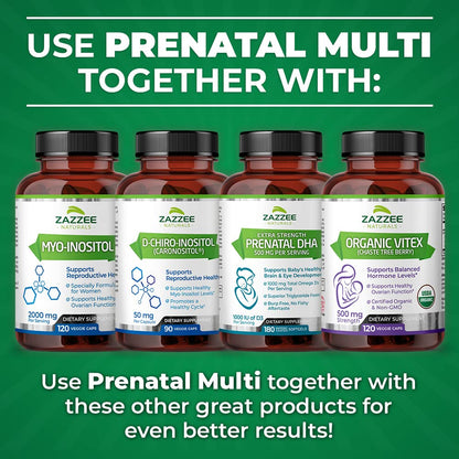 Zazzee Extra Strength Prenatal DHA and Extra Strength Prental Multi Complex