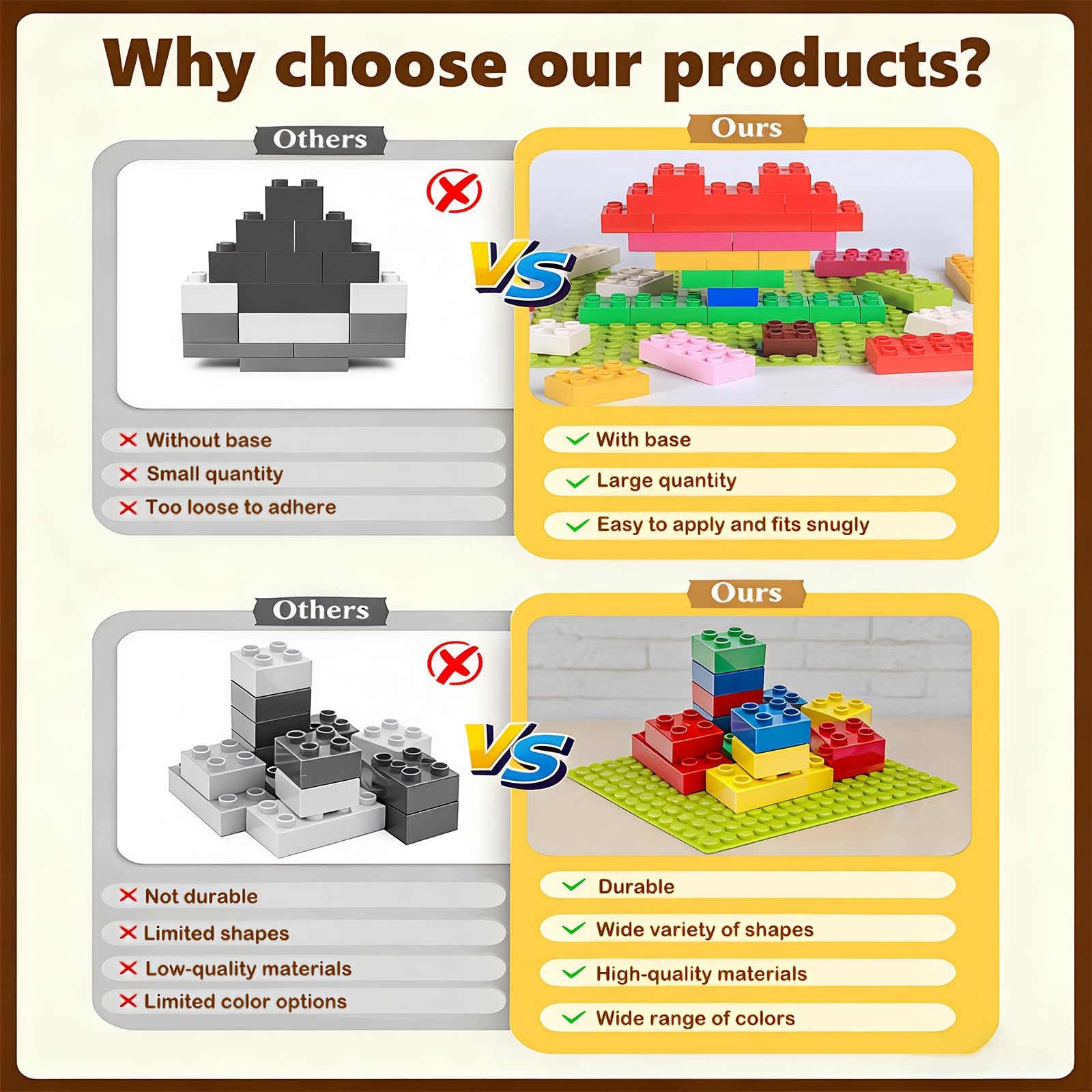 Building Blocks Set for Kids with Baseplate Big Building Bricks 101Pcs Classic Bulk Sensory Toy for Kids Toddlers Boys Girls 15 Random Colors Birthday Gift Compatible with Lego All Major Brand