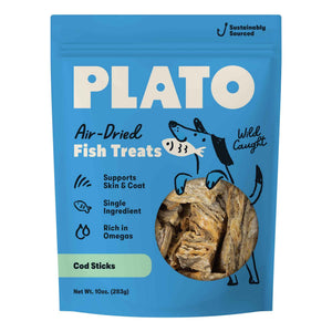 Plato Single Ingredient Wild-Caught Cod Skin Bites Dog - 10 oz