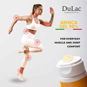 Dulac Arnica Body Massage Gel - Water-Based Cosmetic Massage Gel with Arnica Montana, Fast-Absorbing Lightweight Texture, Non-Greasy Feel, Dermatologically Tested, 3.38 Fl Oz