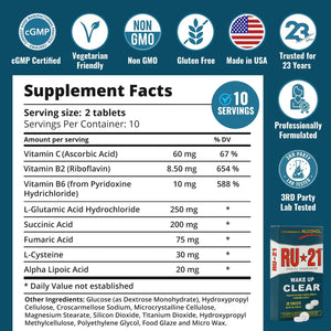 RU-21 The Supplement for When You Want to Drink & Go to Work The Next Morning | Feel Better After Celebrating & Support Your Liver | Trusted for 23+ Years | Made in USA (20 Pills, 10 Servings) RU-21Buy Supplements Australia