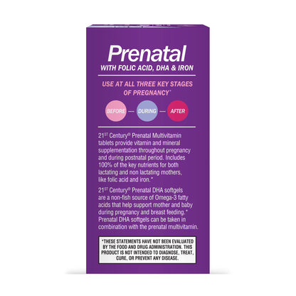 21st Century Prenatal with DHA, Tablets and Softgels, 120 Count
